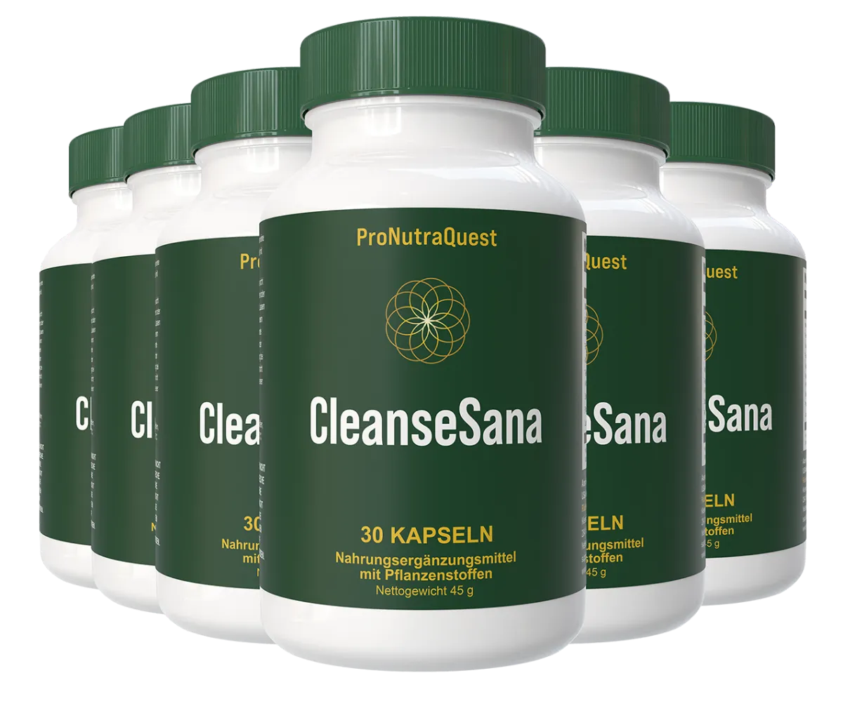 CleanseSana Nahrungsergänzungsmittel Flaschen